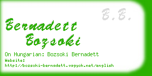 bernadett bozsoki business card